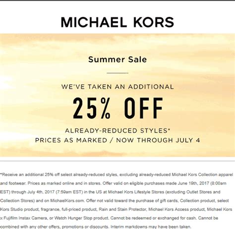 coupons for michael kors|Michael Kors discount coupons.